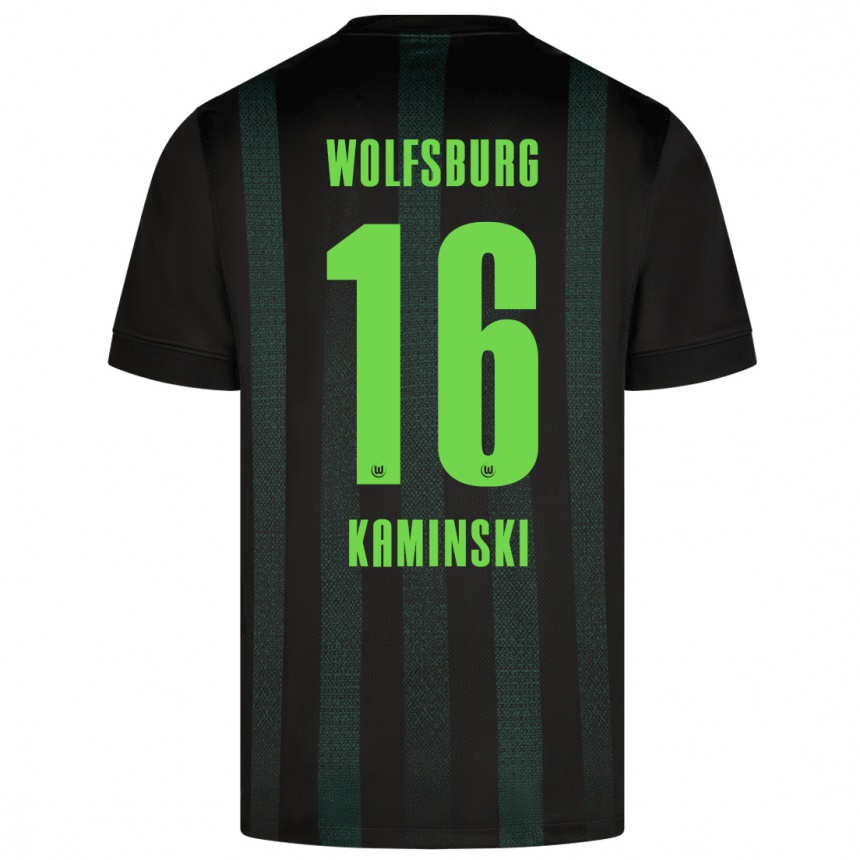 Kids Football Jakub Kaminski #16 Dark Green Away Jersey 2024/25 T-Shirt