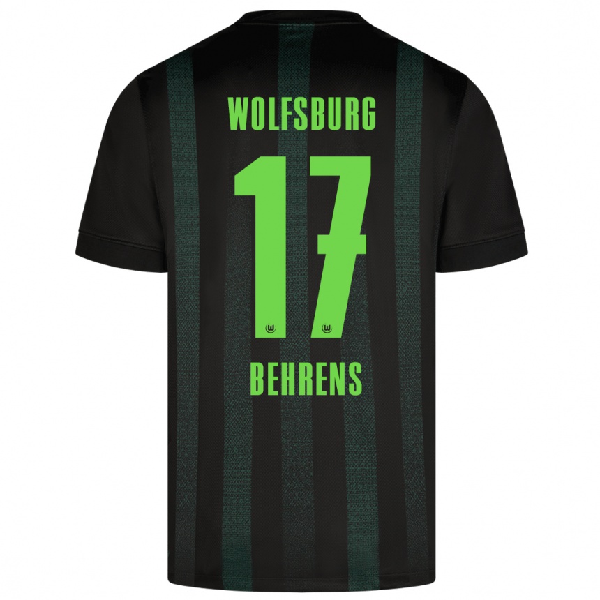 Kids Football Kevin Behrens #17 Dark Green Away Jersey 2024/25 T-Shirt