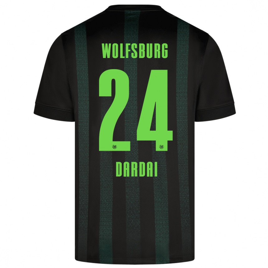 Kids Football Bence Dárdai #24 Dark Green Away Jersey 2024/25 T-Shirt