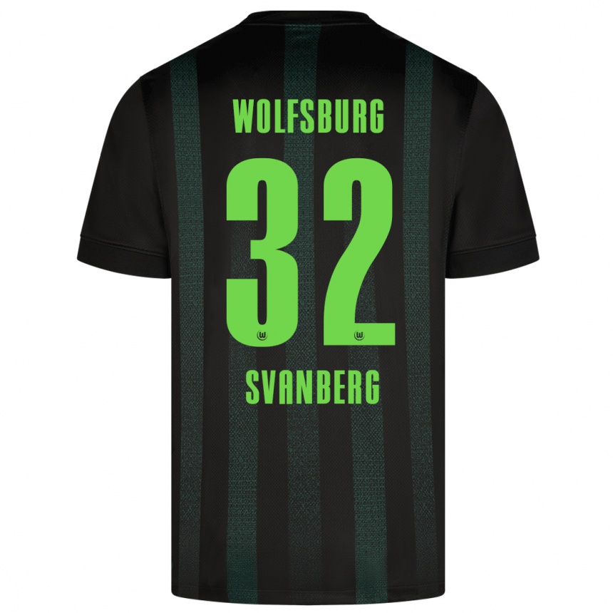 Kids Football Mattias Svanberg #32 Dark Green Away Jersey 2024/25 T-Shirt