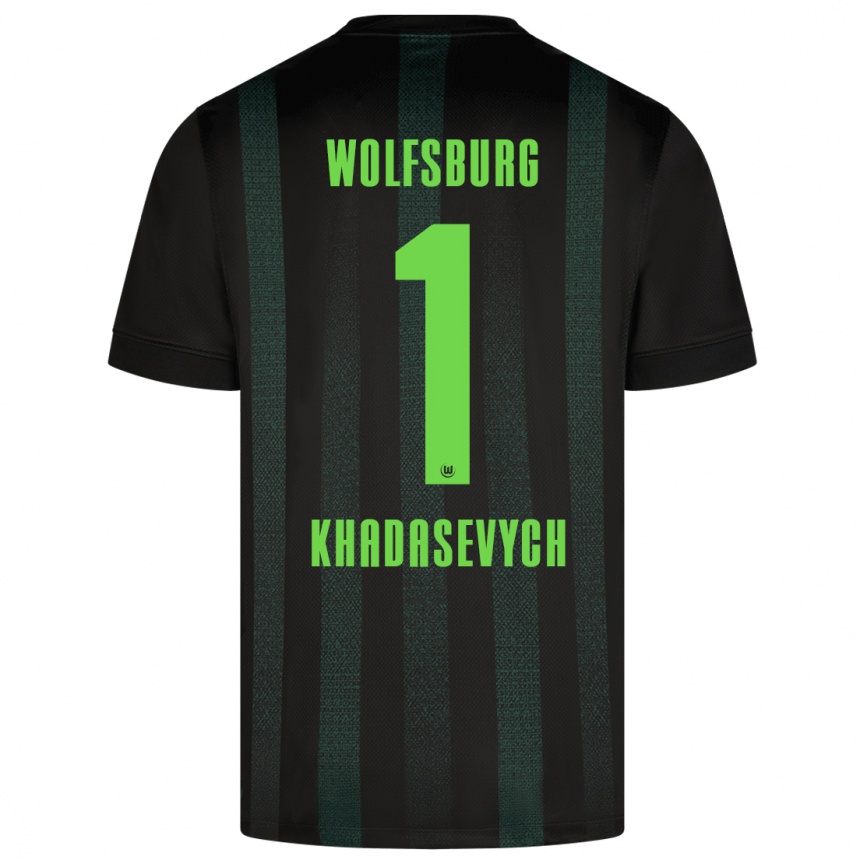 Kids Football Kyrylo Khadasevych #1 Dark Green Away Jersey 2024/25 T-Shirt