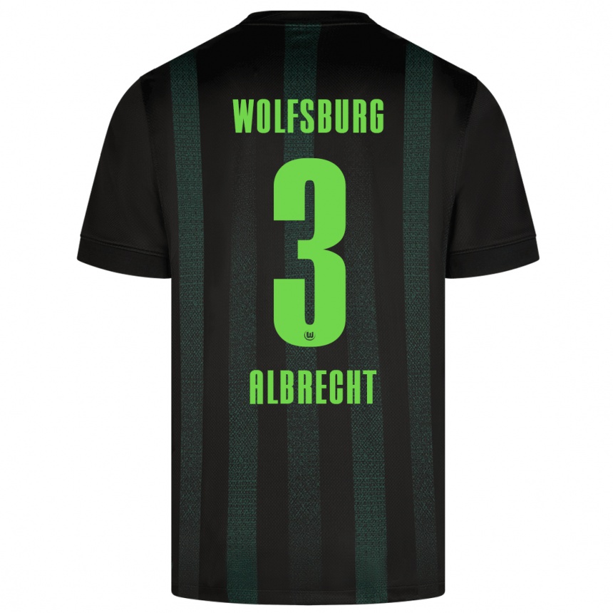 Kids Football Ben Albrecht #3 Dark Green Away Jersey 2024/25 T-Shirt