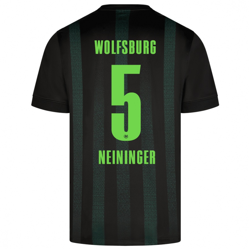 Kids Football Tim Neininger #5 Dark Green Away Jersey 2024/25 T-Shirt