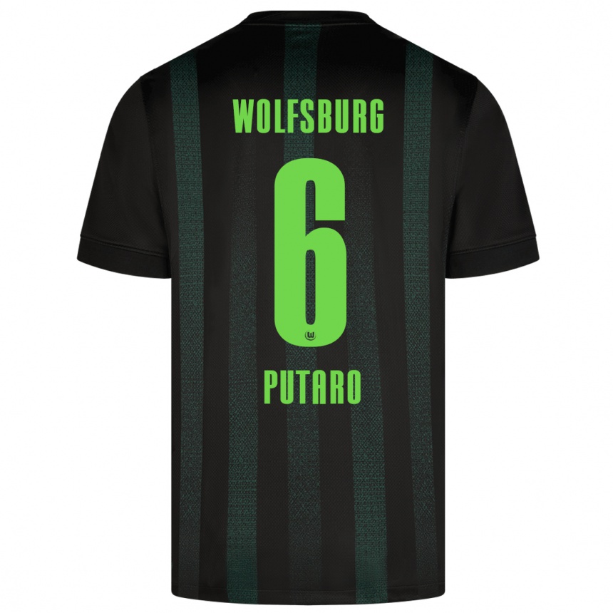 Kids Football Luca Putaro #6 Dark Green Away Jersey 2024/25 T-Shirt