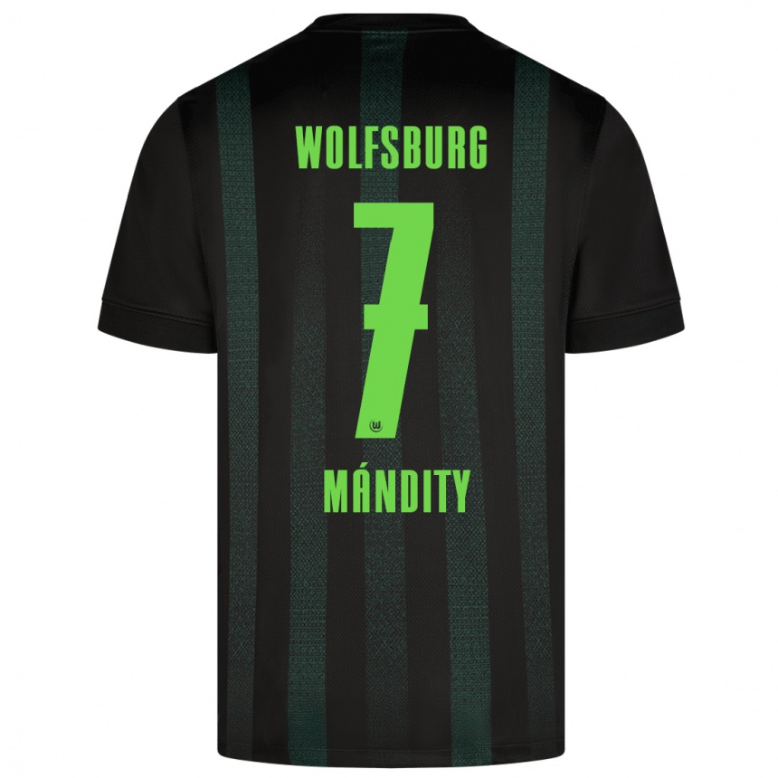 Kids Football Márkó Mándity #7 Dark Green Away Jersey 2024/25 T-Shirt