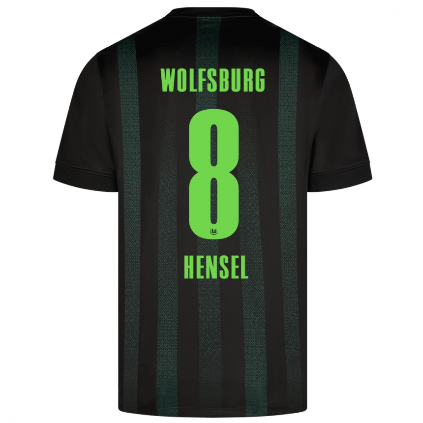 Kids Football Pharell Hensel #8 Dark Green Away Jersey 2024/25 T-Shirt