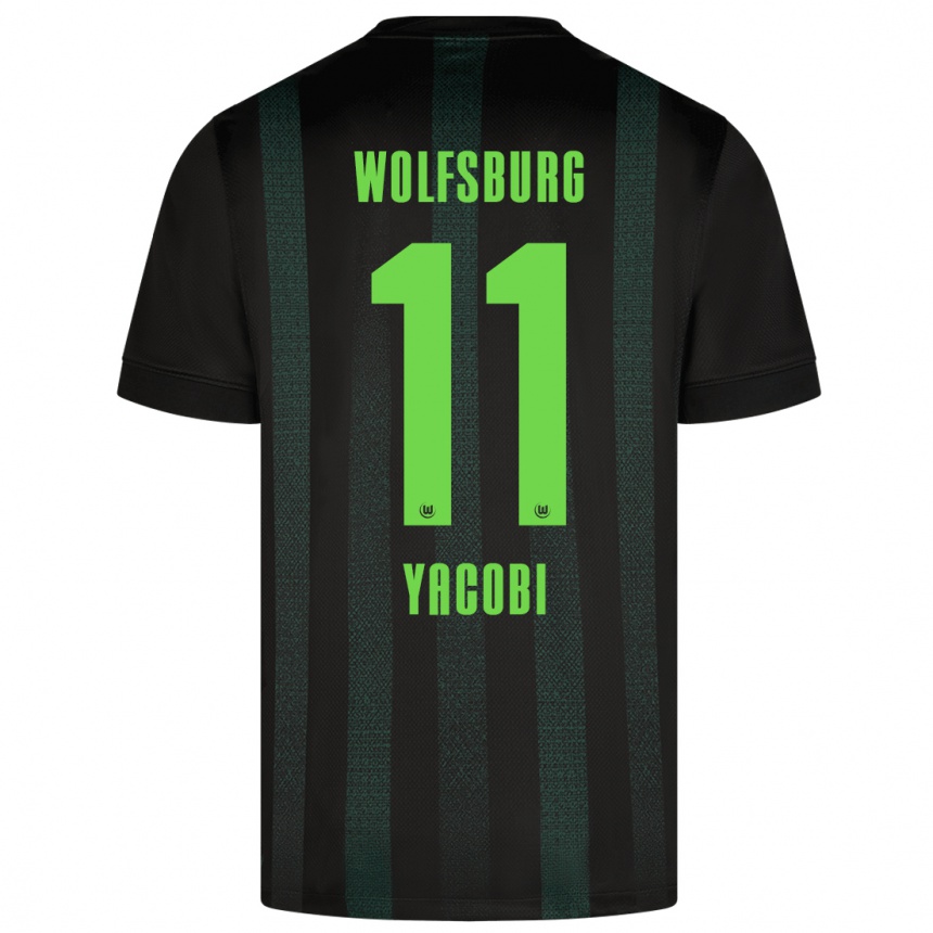 Kids Football Nilas Yacobi #11 Dark Green Away Jersey 2024/25 T-Shirt