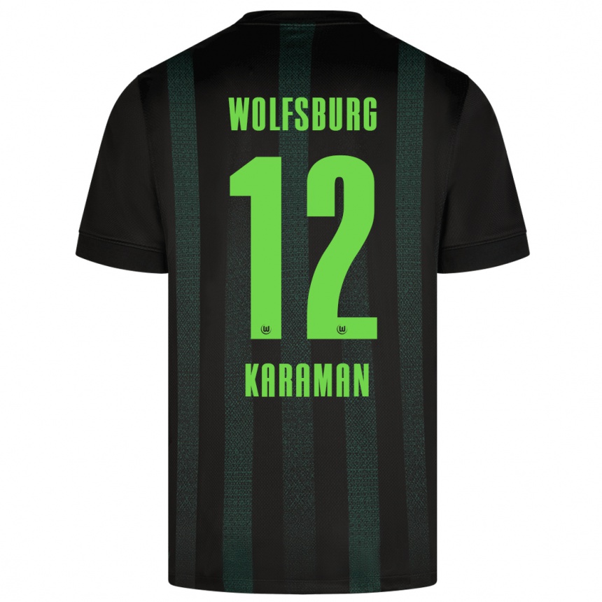 Kids Football Tarik Karaman #12 Dark Green Away Jersey 2024/25 T-Shirt