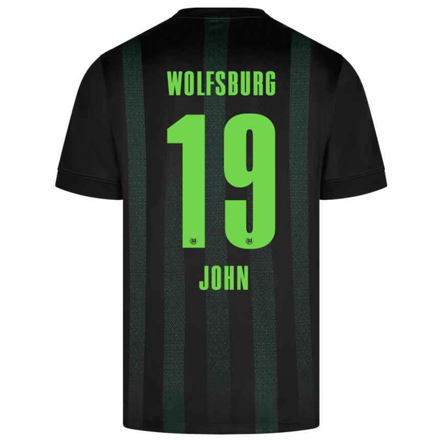 Kids Football Michael John #19 Dark Green Away Jersey 2024/25 T-Shirt