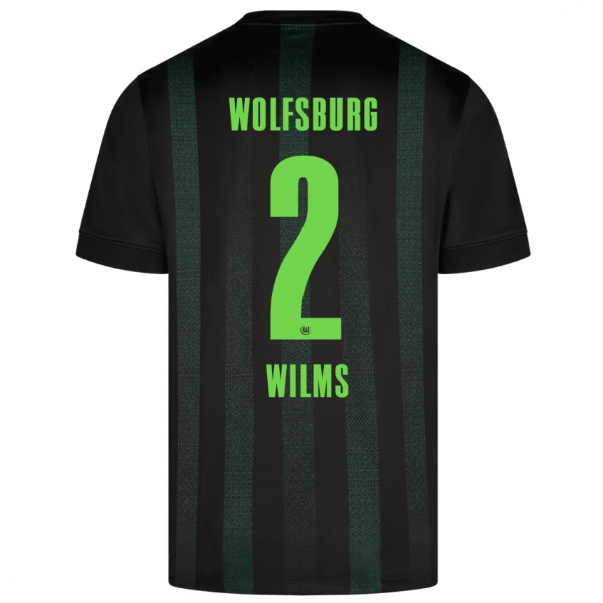 Kids Football Lynn Wilms #2 Dark Green Away Jersey 2024/25 T-Shirt