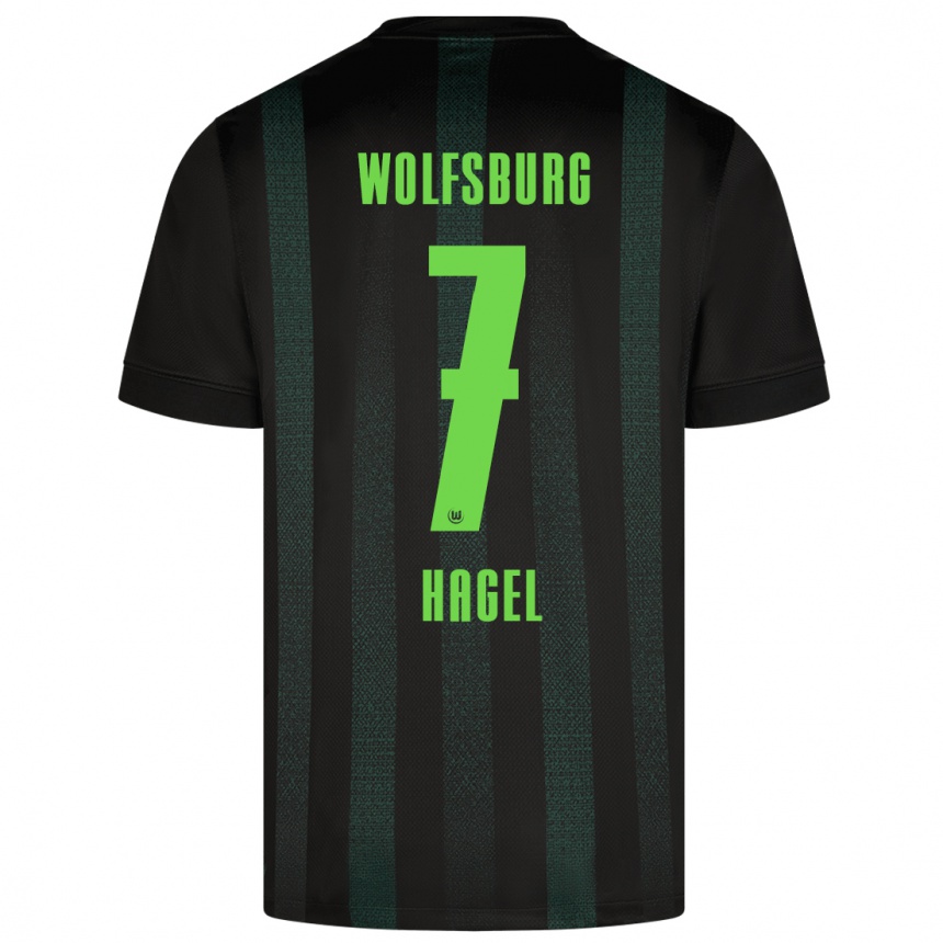 Kids Football Chantal Hagel #7 Dark Green Away Jersey 2024/25 T-Shirt