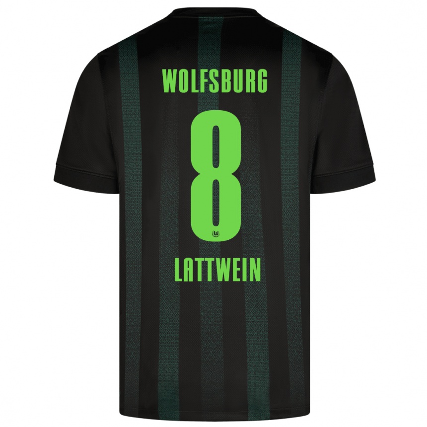 Kids Football Lena Lattwein #8 Dark Green Away Jersey 2024/25 T-Shirt