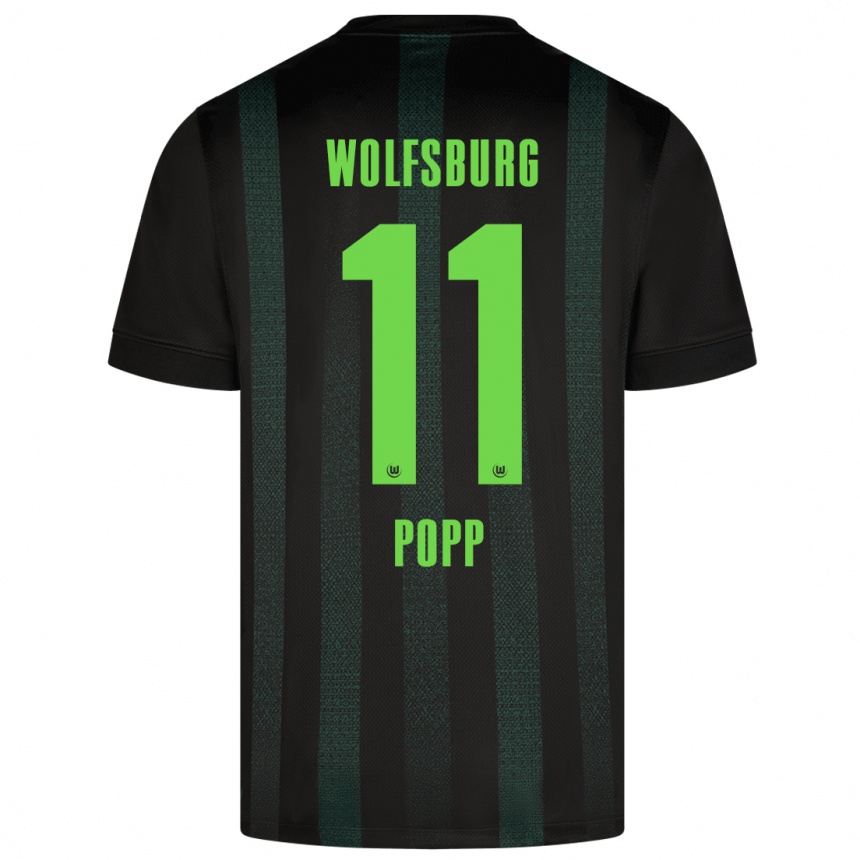 Kids Football Alexandra Popp #11 Dark Green Away Jersey 2024/25 T-Shirt