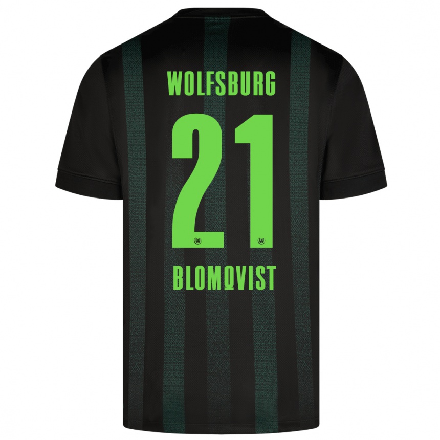 Kids Football Rebecka Blomqvist #21 Dark Green Away Jersey 2024/25 T-Shirt