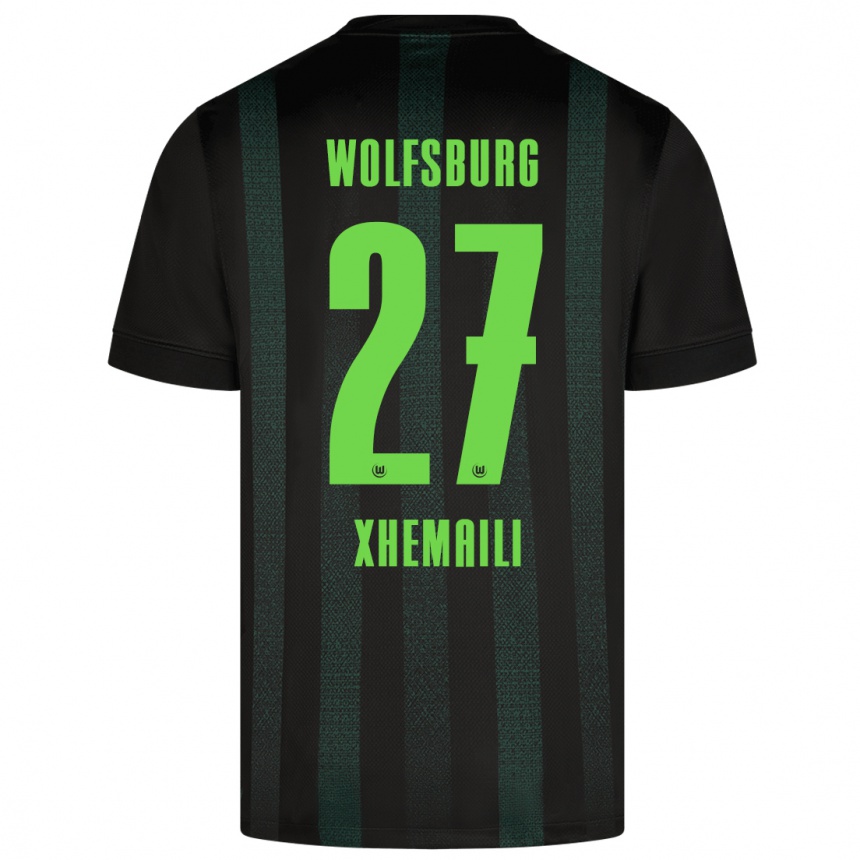 Kids Football Riola Xhemaili #27 Dark Green Away Jersey 2024/25 T-Shirt