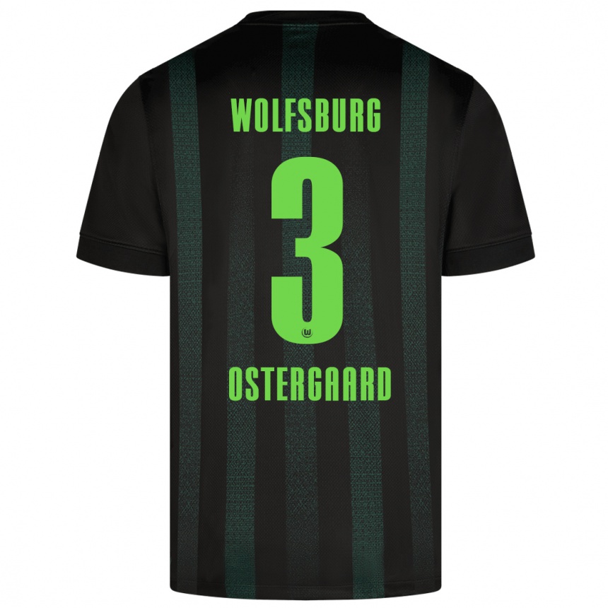 Kids Football Christian Östergaard #3 Dark Green Away Jersey 2024/25 T-Shirt