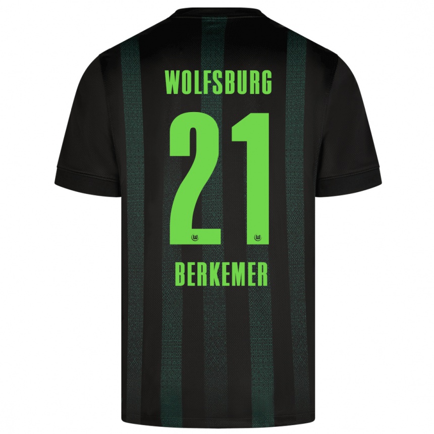 Kids Football Melvin Berkemer #21 Dark Green Away Jersey 2024/25 T-Shirt