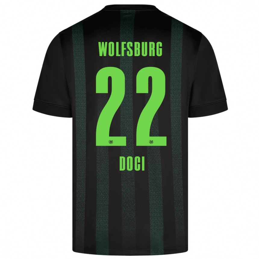 Kids Football Adrian Doci #22 Dark Green Away Jersey 2024/25 T-Shirt