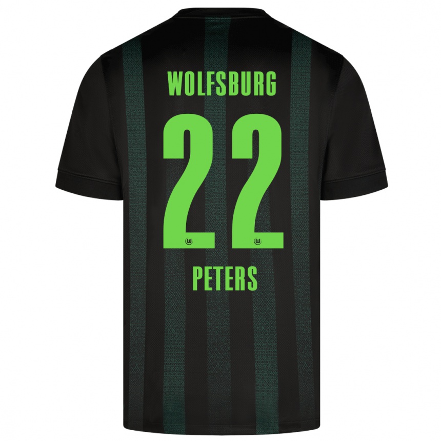 Kids Football Laurin Peters #22 Dark Green Away Jersey 2024/25 T-Shirt