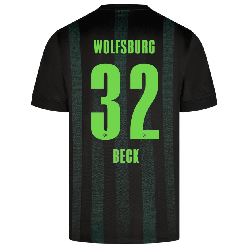 Kids Football Kiara Beck #32 Dark Green Away Jersey 2024/25 T-Shirt