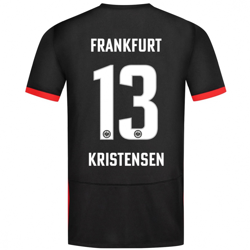 Kids Football Rasmus Kristensen #13 Black Away Jersey 2024/25 T-Shirt