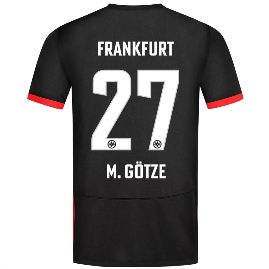 Kids Football Mario Götze #27 Black Away Jersey 2024/25 T-Shirt