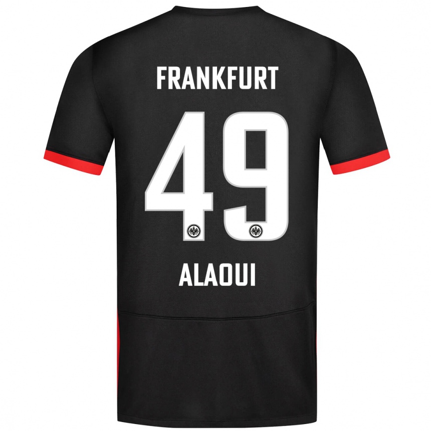 Kids Football Anas Alaoui #49 Black Away Jersey 2024/25 T-Shirt