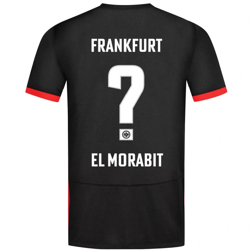 Kids Football Anas El Morabit #0 Black Away Jersey 2024/25 T-Shirt