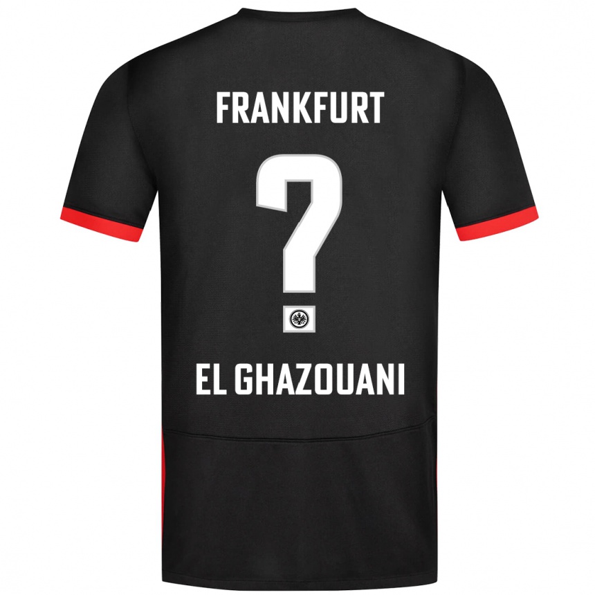 Kids Football Mohamed El Ghazouani #0 Black Away Jersey 2024/25 T-Shirt