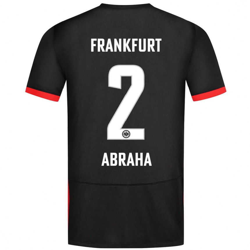 Kids Football Natnael Abraha #2 Black Away Jersey 2024/25 T-Shirt