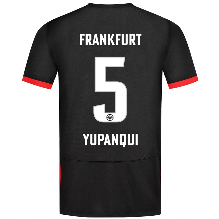 Kids Football Philipp Eisele Yupanqui #5 Black Away Jersey 2024/25 T-Shirt