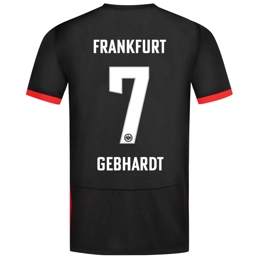 Kids Football Luca Gebhardt #7 Black Away Jersey 2024/25 T-Shirt