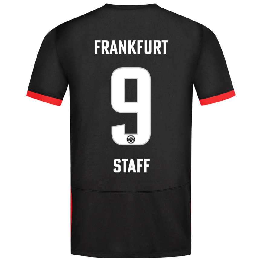 Kids Football Alexander Staff #9 Black Away Jersey 2024/25 T-Shirt