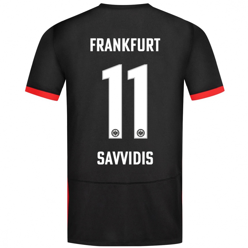 Kids Football Rafail Savvidis #11 Black Away Jersey 2024/25 T-Shirt