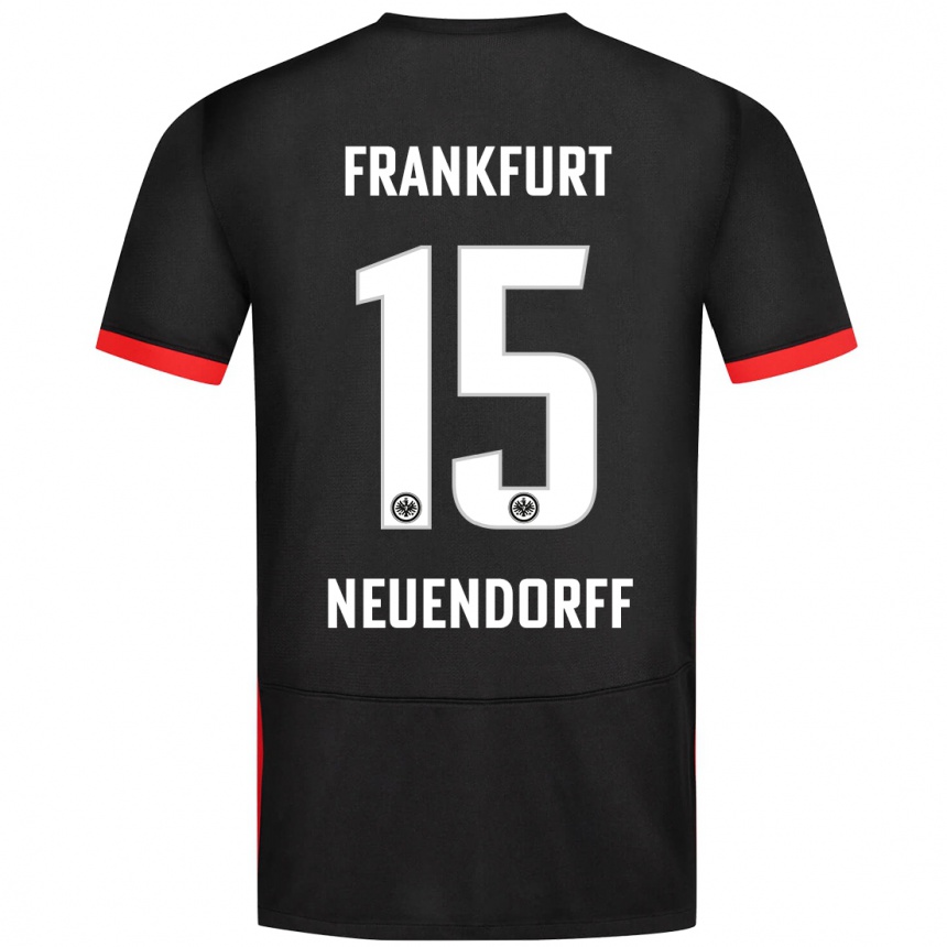 Kids Football Nilo Neuendorff #15 Black Away Jersey 2024/25 T-Shirt