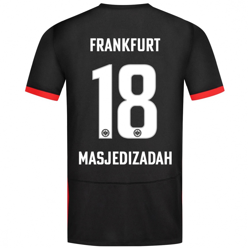 Kids Football Abolfazl Masjedizadah #18 Black Away Jersey 2024/25 T-Shirt