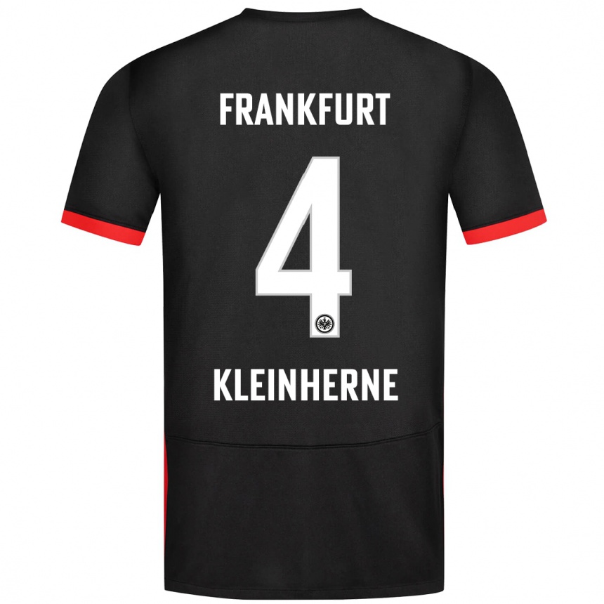 Kids Football Sophia Kleinherne #4 Black Away Jersey 2024/25 T-Shirt