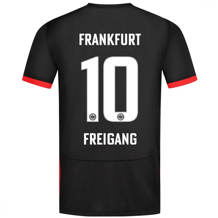 Kids Football Laura Freigang #10 Black Away Jersey 2024/25 T-Shirt