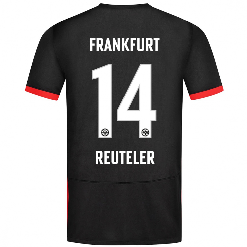 Kids Football Geraldine Reuteler #14 Black Away Jersey 2024/25 T-Shirt