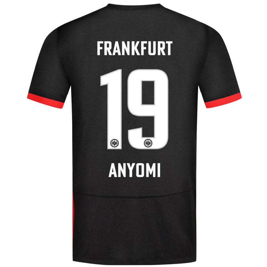 Kids Football Nicole Anyomi #19 Black Away Jersey 2024/25 T-Shirt