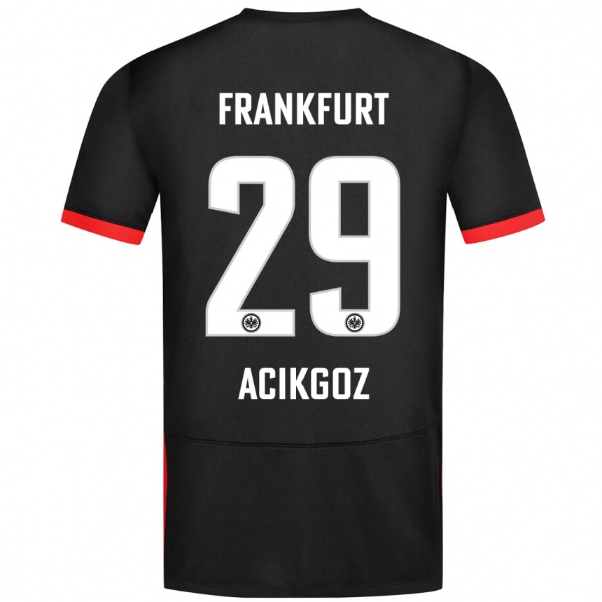 Kids Football Dilara Acikgoz #29 Black Away Jersey 2024/25 T-Shirt