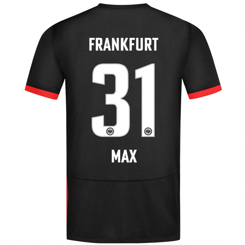 Kids Football Philipp Max #31 Black Away Jersey 2024/25 T-Shirt