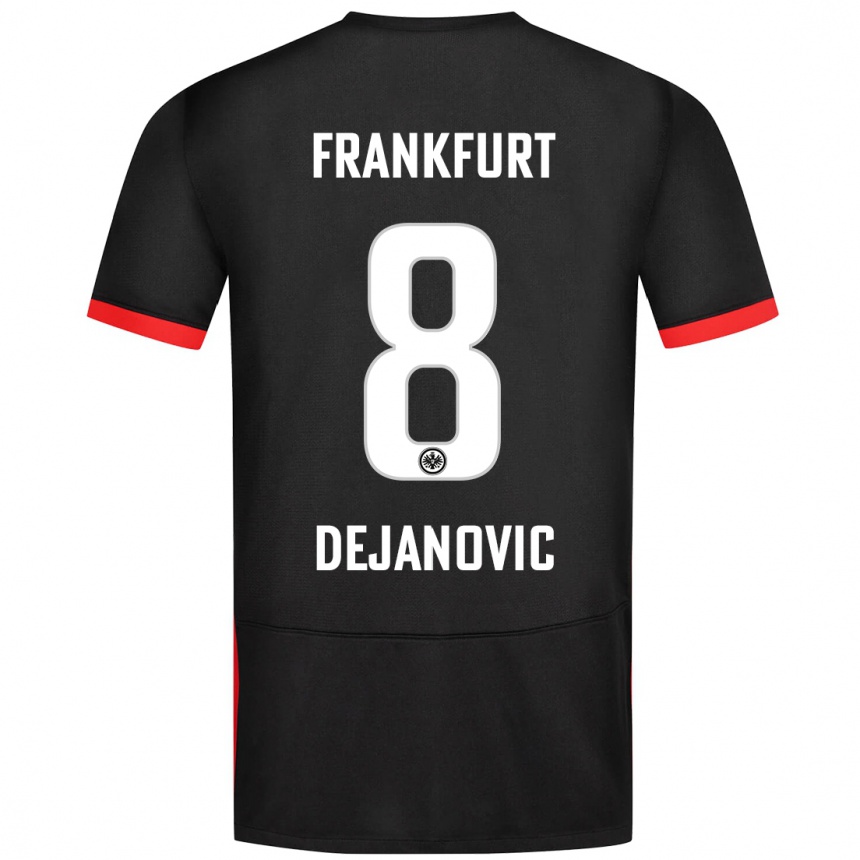 Kids Football Daniel Dejanovic #8 Black Away Jersey 2024/25 T-Shirt