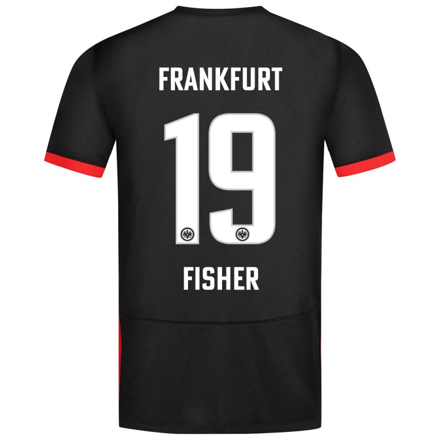 Kids Football Ben-Luca Fisher #19 Black Away Jersey 2024/25 T-Shirt