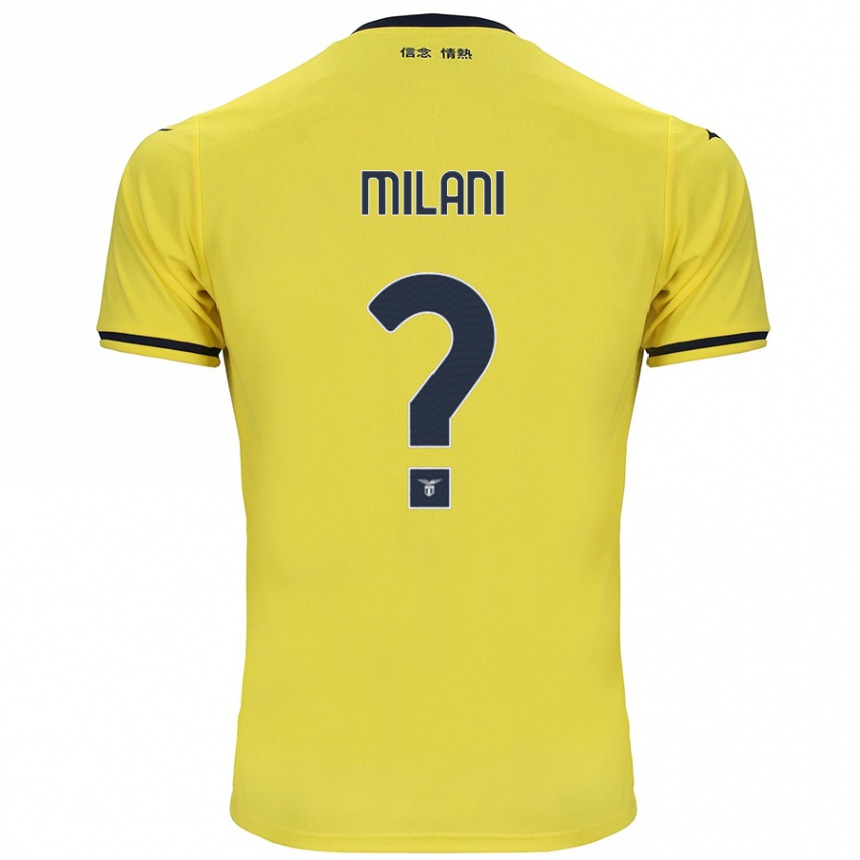 Kids Football Alessandro Milani #0 Yellow Away Jersey 2024/25 T-Shirt