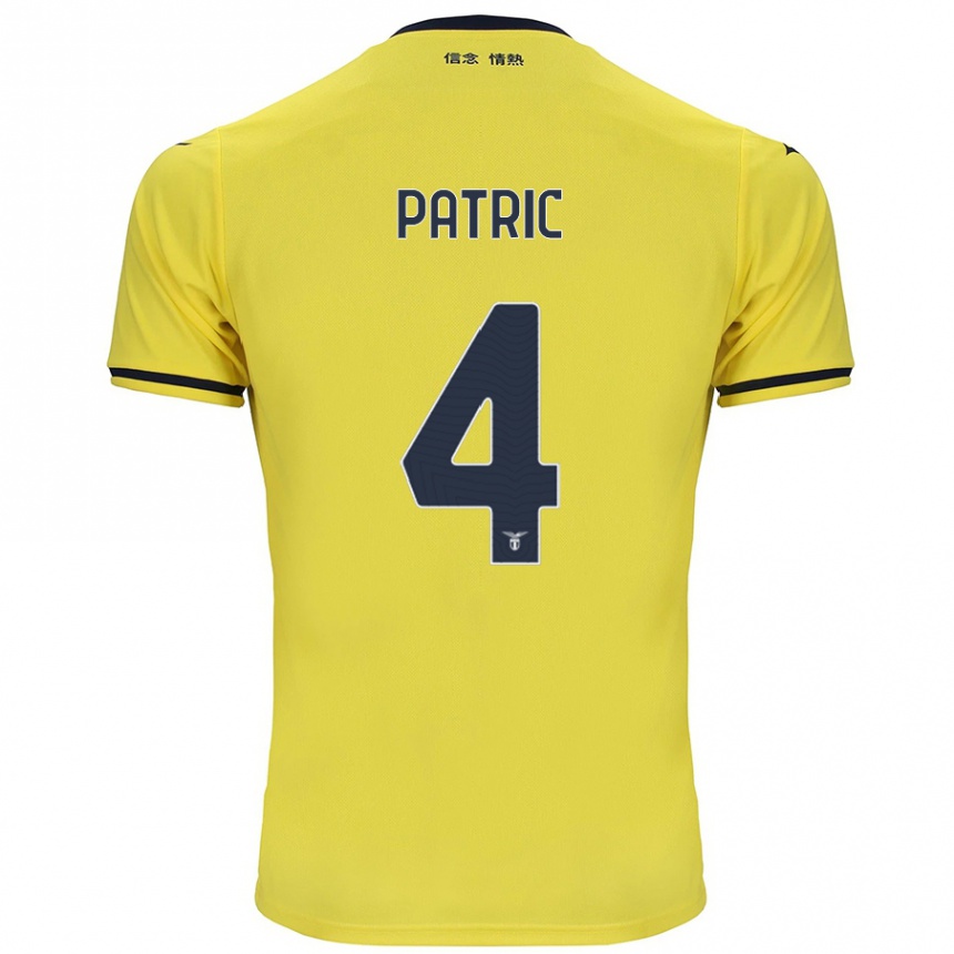 Kids Football Patric #4 Yellow Away Jersey 2024/25 T-Shirt