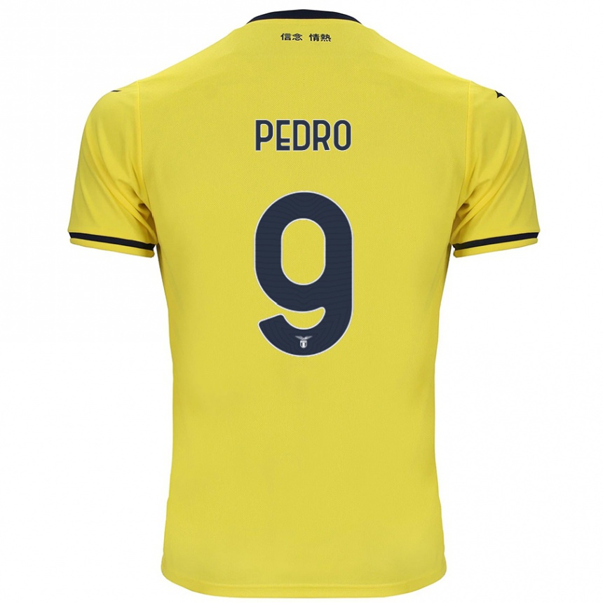 Kids Football Pedro #9 Yellow Away Jersey 2024/25 T-Shirt