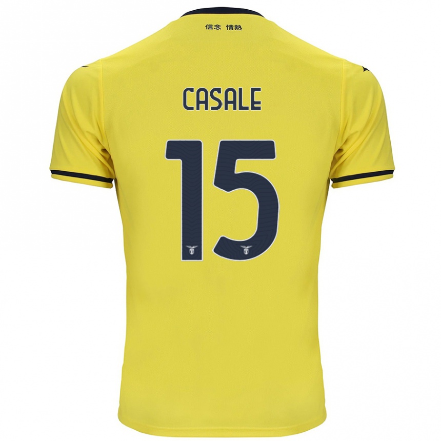 Kids Football Nicolò Casale #15 Yellow Away Jersey 2024/25 T-Shirt