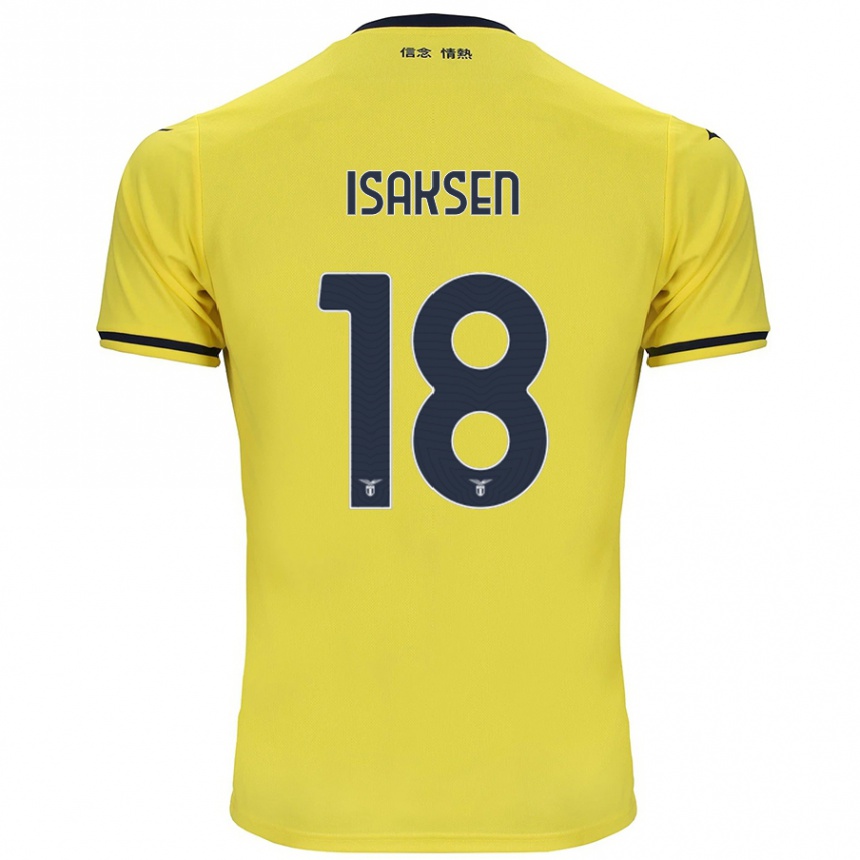 Kids Football Gustav Isaksen #18 Yellow Away Jersey 2024/25 T-Shirt