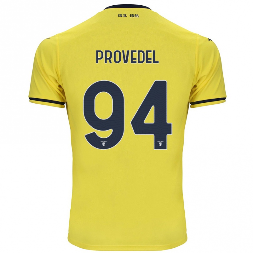 Kids Football Ivan Provedel #94 Yellow Away Jersey 2024/25 T-Shirt